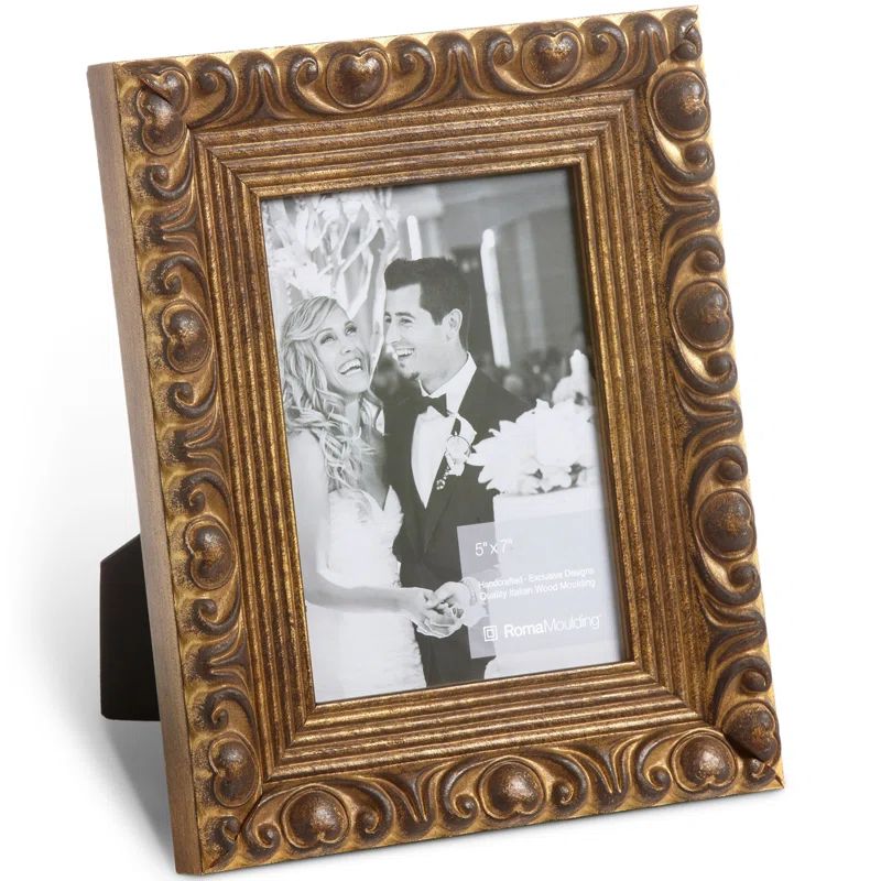 Gold Embossed Solid Wood Picture Frame 8" x 10"
