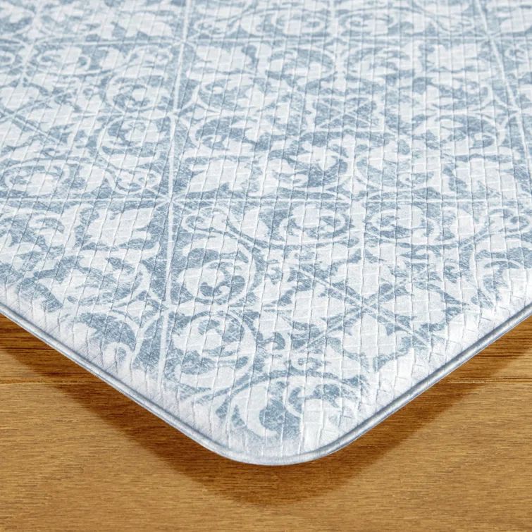 Comfort Plus Blue Rectangular Memory Foam Anti-Fatigue Mat