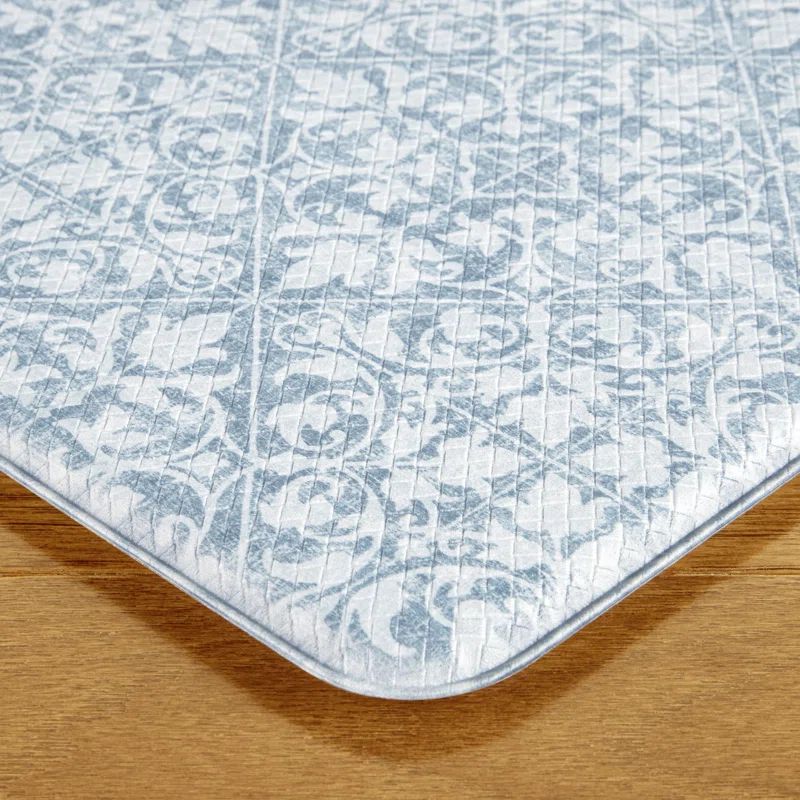 Comfort Plus Blue Rectangular Memory Foam Anti-Fatigue Mat