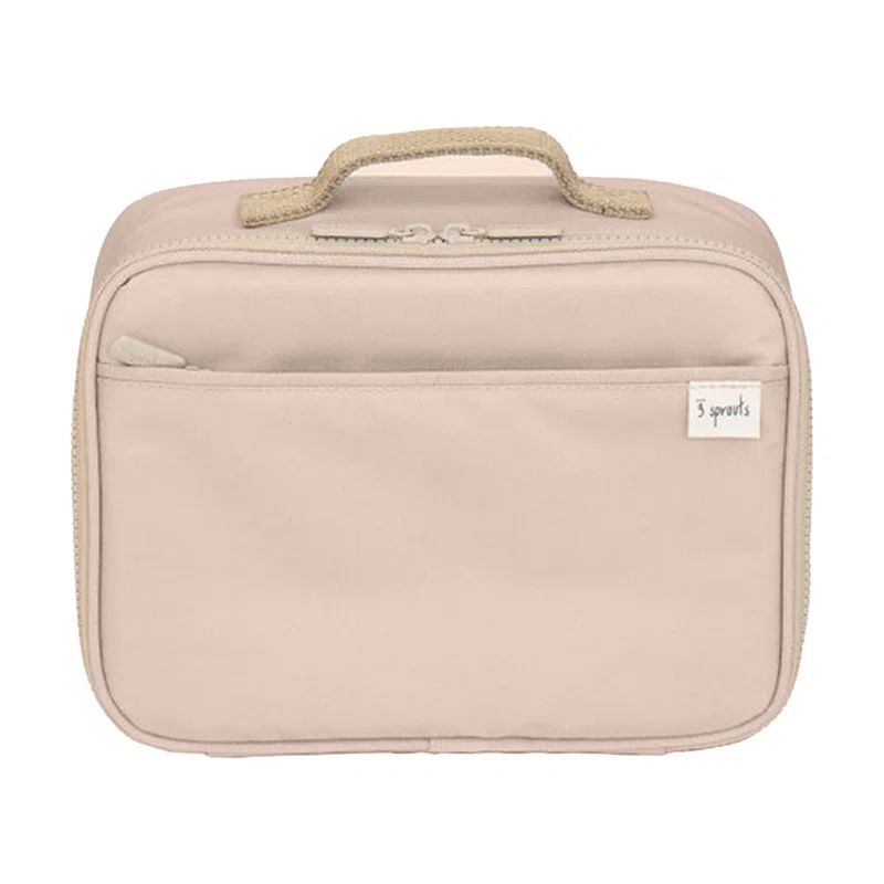 Taupe Insulated Recycled Fabric Kids Lunch Bag