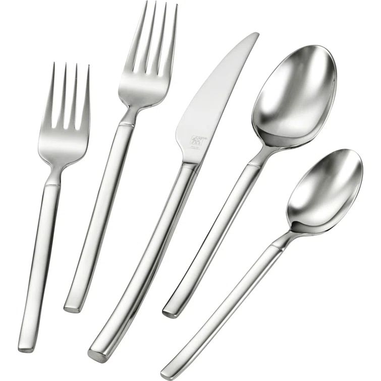 Opus Polished Stainless Steel 45-Piece Flatware Set