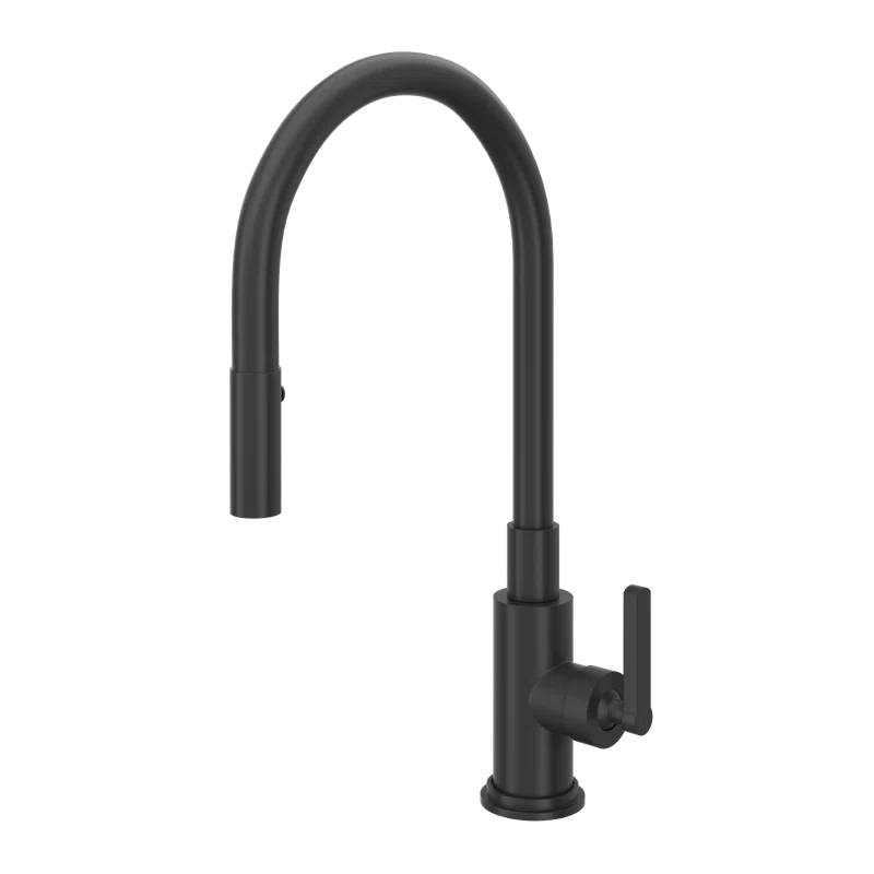Classic Nickel 18'' Deck Mounted Kitchen Faucet with Pull-out Spray