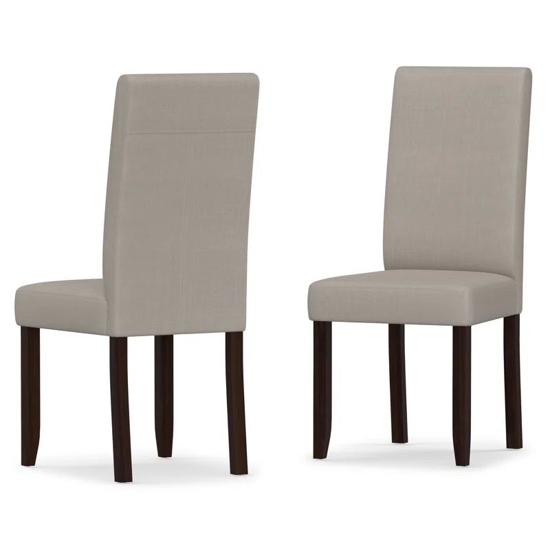Elegant Parsons Light Beige Linen Upholstered Side Chair