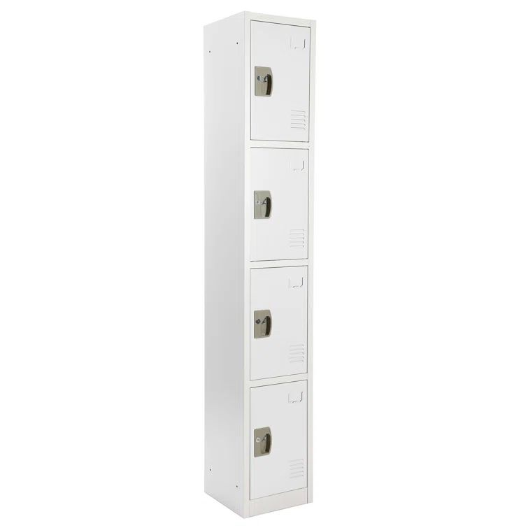 White Steel 4-Tier Office and Gym Locker
