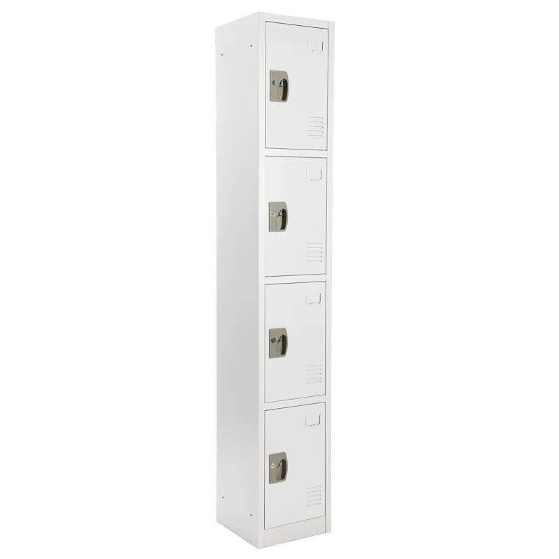 White Steel 4-Tier Office and Gym Locker