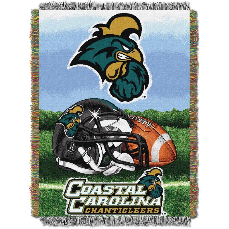 Coastal Carolina Chanticleers Fringed Polyester Tapestry Throw Blanket