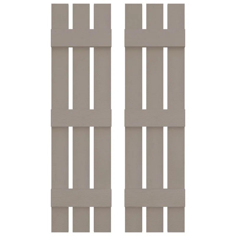 Clay 12'' Vinyl Board & Batten Shutters, 39" Height