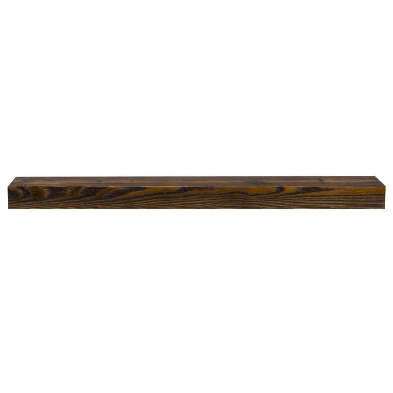 Dark Chocolate Solid Wood Floating Mantel Shelf, 36"