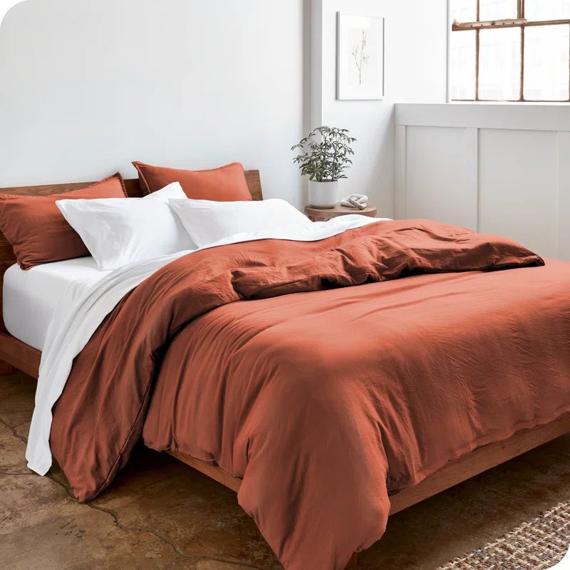 Gray Ultra-Soft Washed Microfiber King/California King Duvet Cover Set