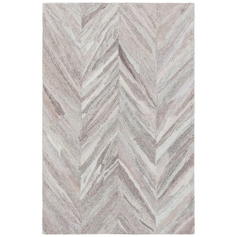 Gray Handmade Tufted Wool Rectangular 5' x 7' Rug