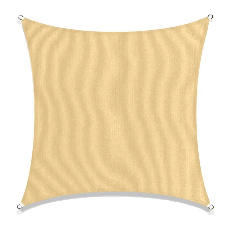 Beige 12 ft. Square UV-Blocking Patio Shade Sail