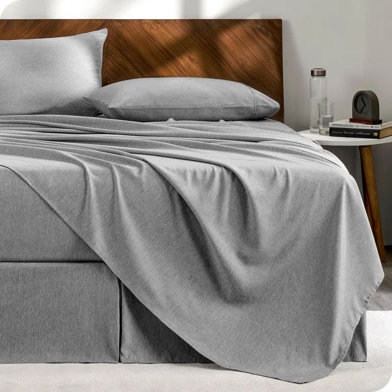California King Heather Pewter Microfiber Bed in a Bag Set