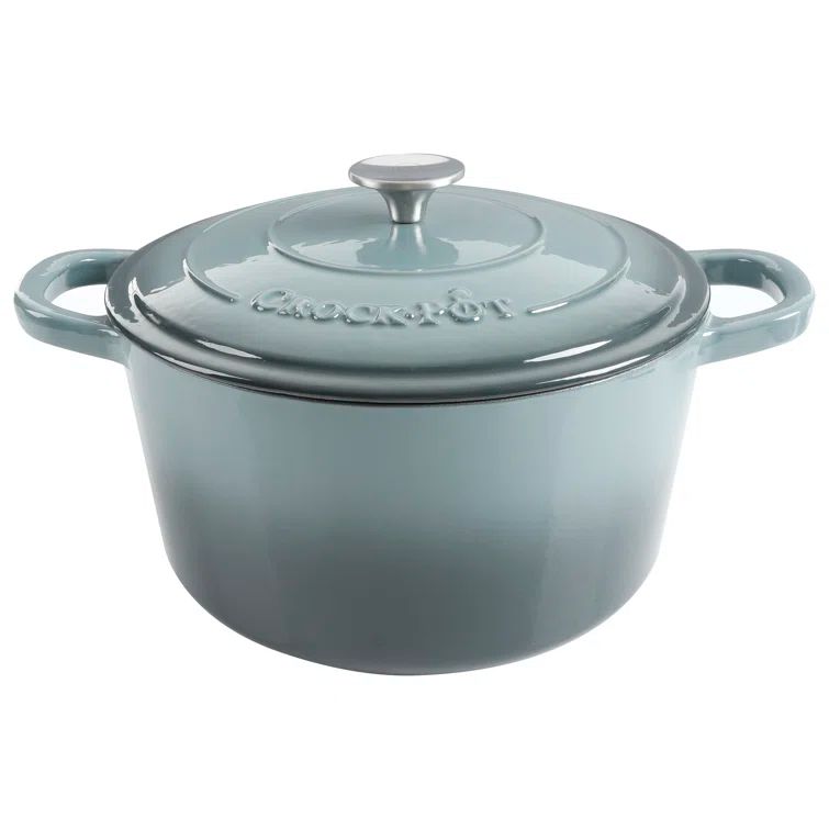 Slate Gray Enamel Cast Iron 5 Qt. Dutch Oven Cooker