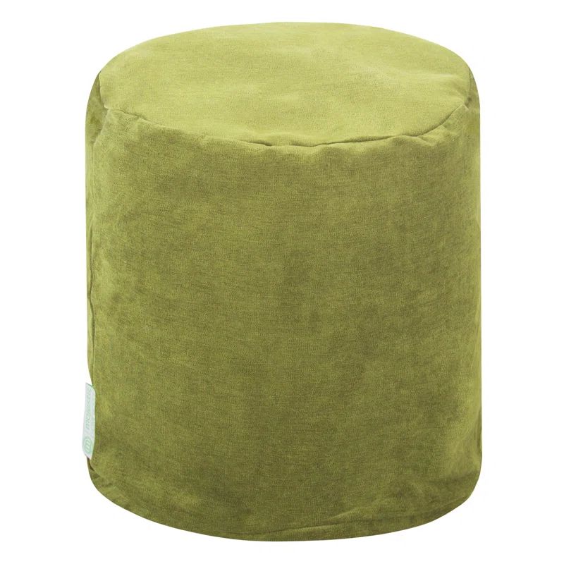 Villa Apple Green Micro-Velvet 16" Pouf Ottoman