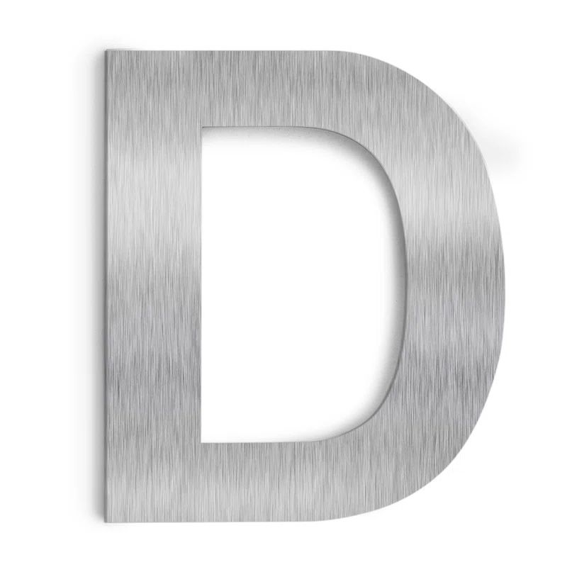 Barton 6" Stainless Steel Floating Letter D Sign