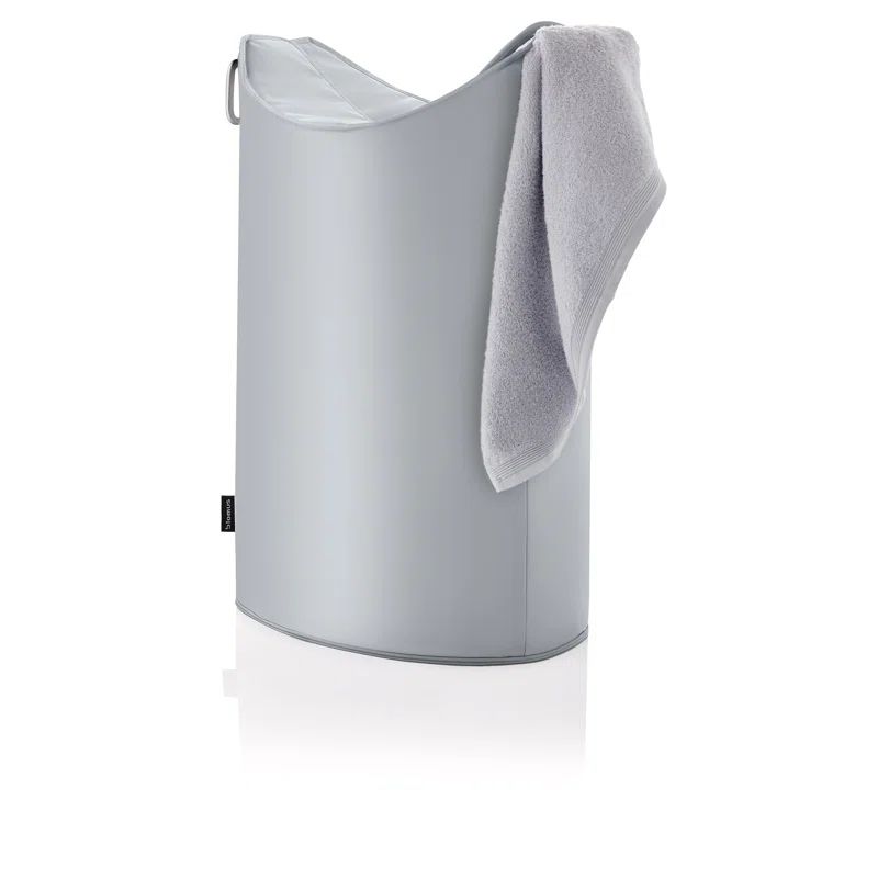 Gray Collapsible Aluminum Frame Hamper with Lid