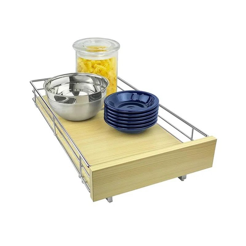 Lynk Professional 11" x 21" Wood and Chrome Pull Out Drawer