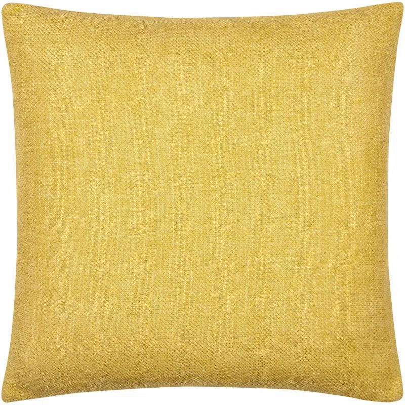 Sajani Yellow Polyester Reversible Throw Pillow 20" x 20"
