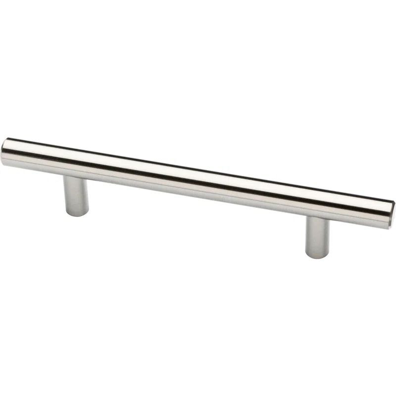 Brushed Stainless Steel Modern Cylindrical Bar Pulls (Set of 25)