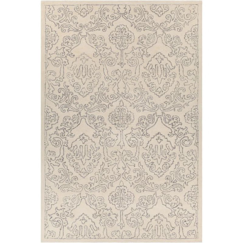 Ivory Elegance Hand-Tufted Wool Rectangular Area Rug