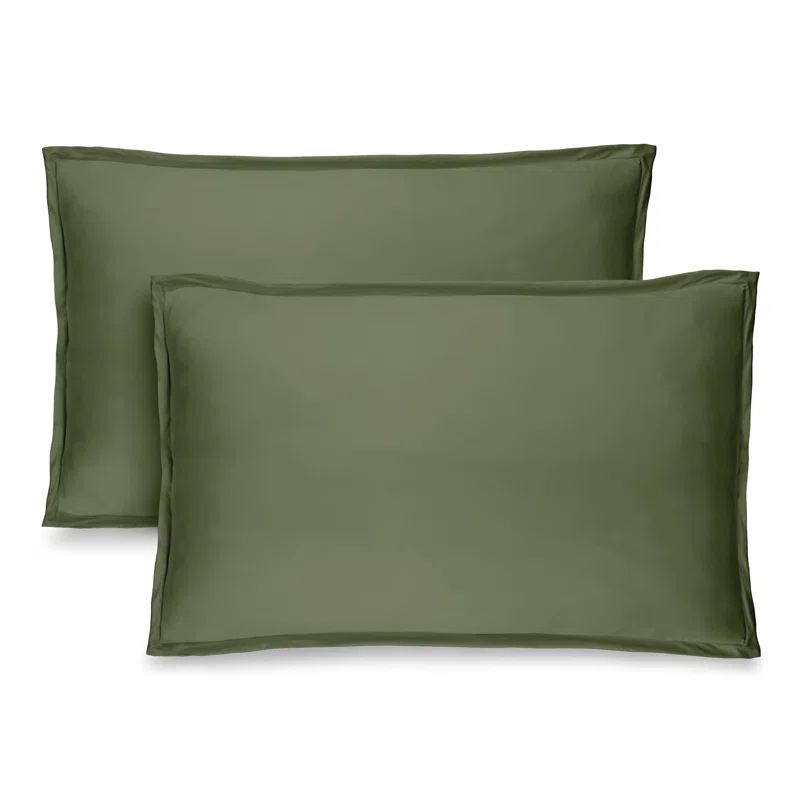 Cypress Green Hypoallergenic Polyester Standard Pillow Shams