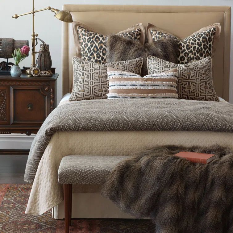 Naya Twin Cotton Blend Geometric Duvet Cover Set