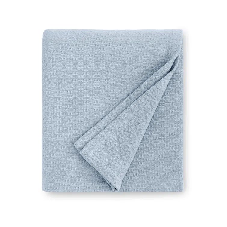 Corino King-Size Luxury Cotton Blanket in Powder