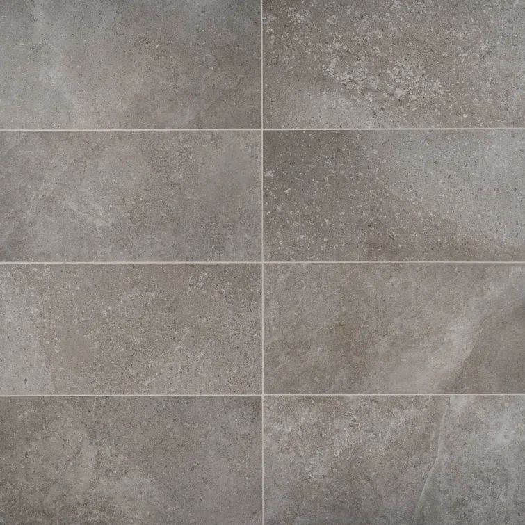 Iris Dark Gray Matte Porcelain Large Format Floor and Wall Tile