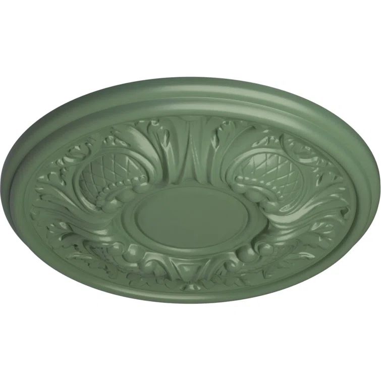 Athenian Green Polyurethane Wakefield Ceiling Medallion