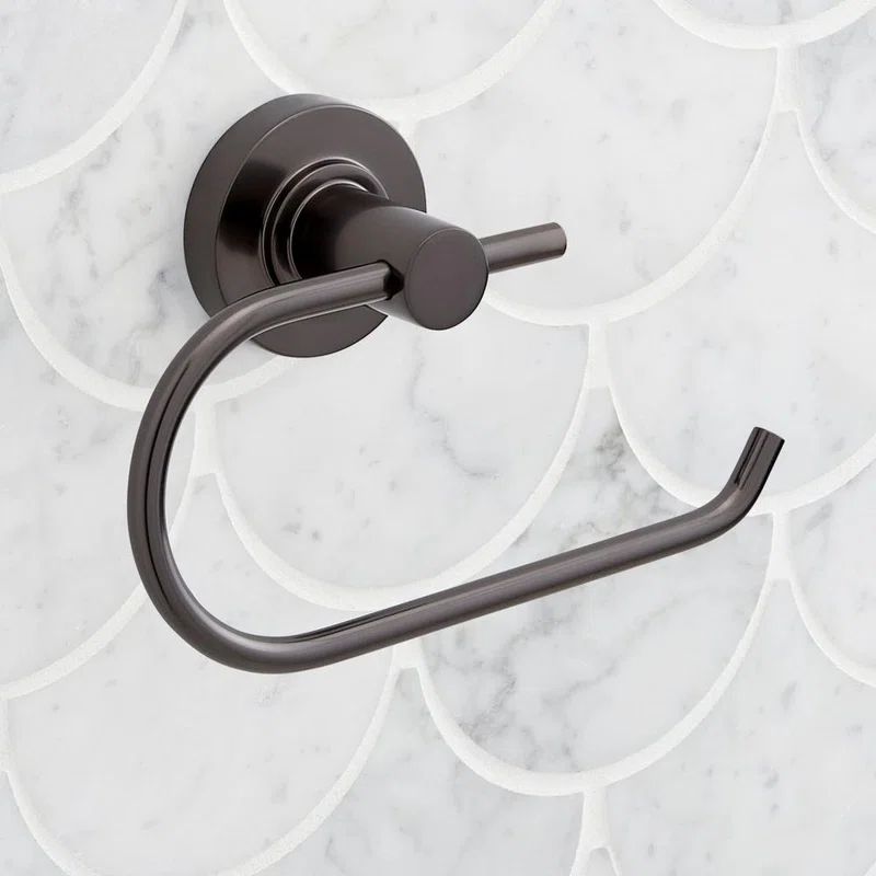 Gunmetal Wall Mounted Round Euro Toilet Paper Holder
