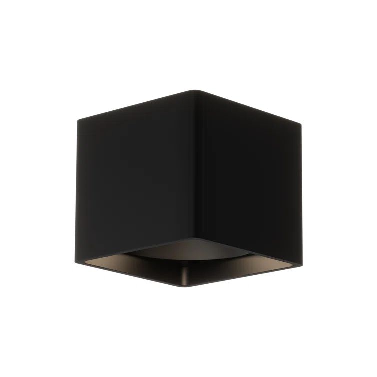 Falco Sleek Modern Black Aluminum LED Flush Mount