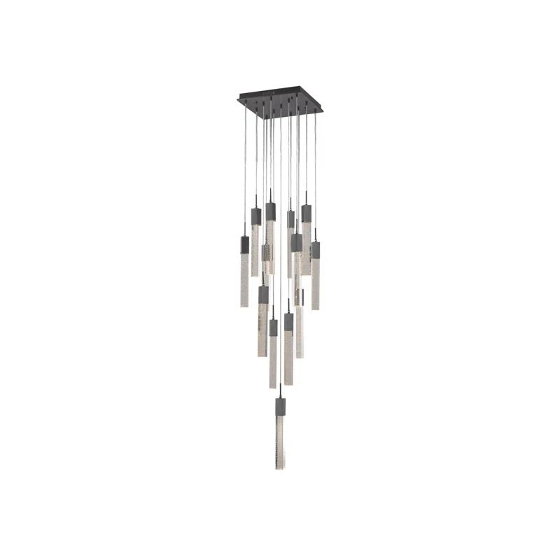 Glacier Avenue Dark Bronze 13-Light LED Cluster Pendant