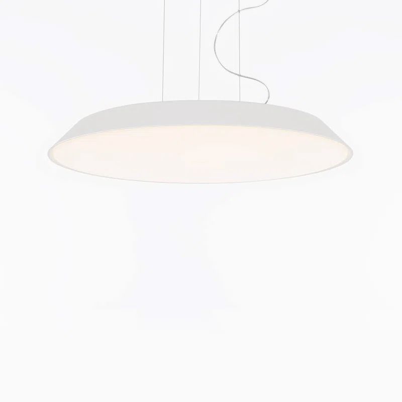 Febe White Glass LED Dimmable Suspension Lamp