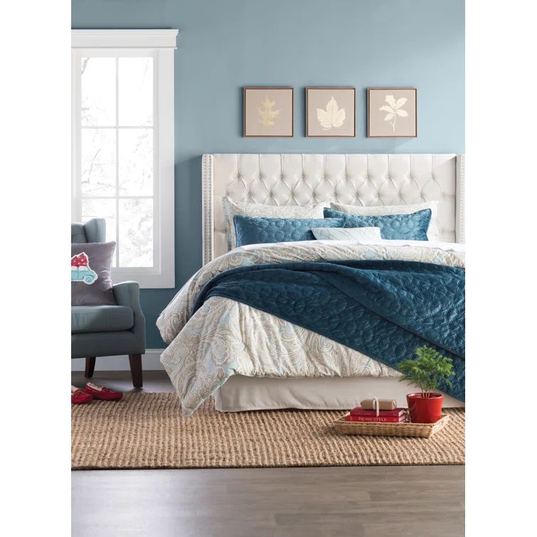 Organic Blue Paisley 5-Piece King Cotton Comforter Set