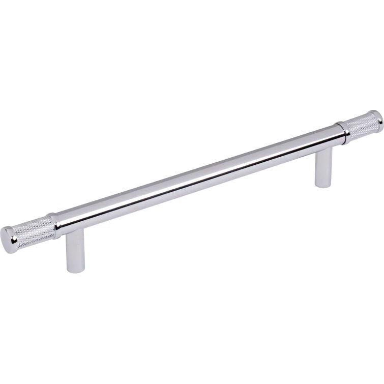 Polished Chrome 6 5/16" Industrial Bar Pull with Mounting Hardware