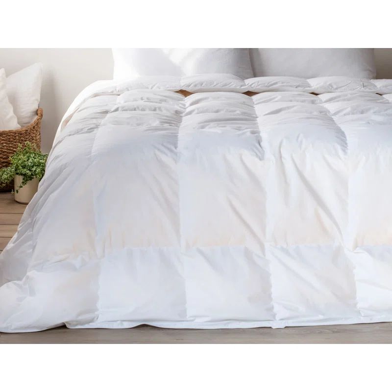 King Size White Organic Cotton All Season Duvet Comforter