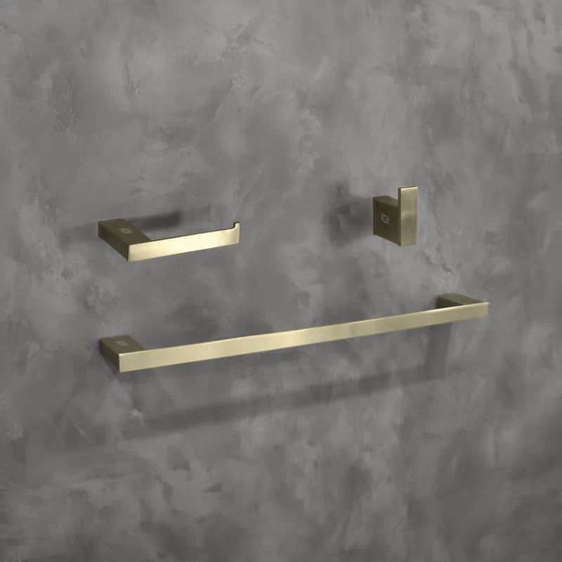 Brushed Gold Stainless Steel Bathroom Hardware Set