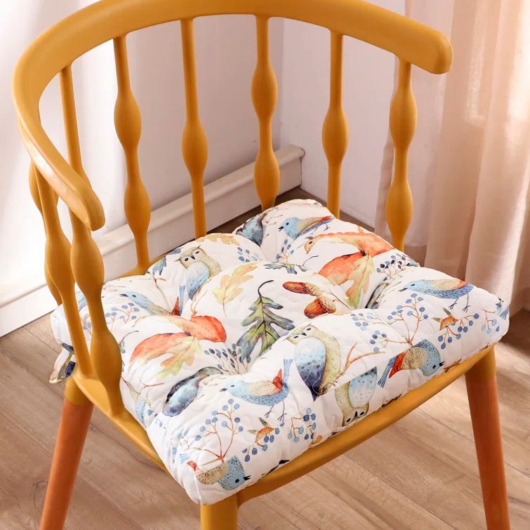 Colorful Multi-Layered Cotton and Polyester Chair Cushion