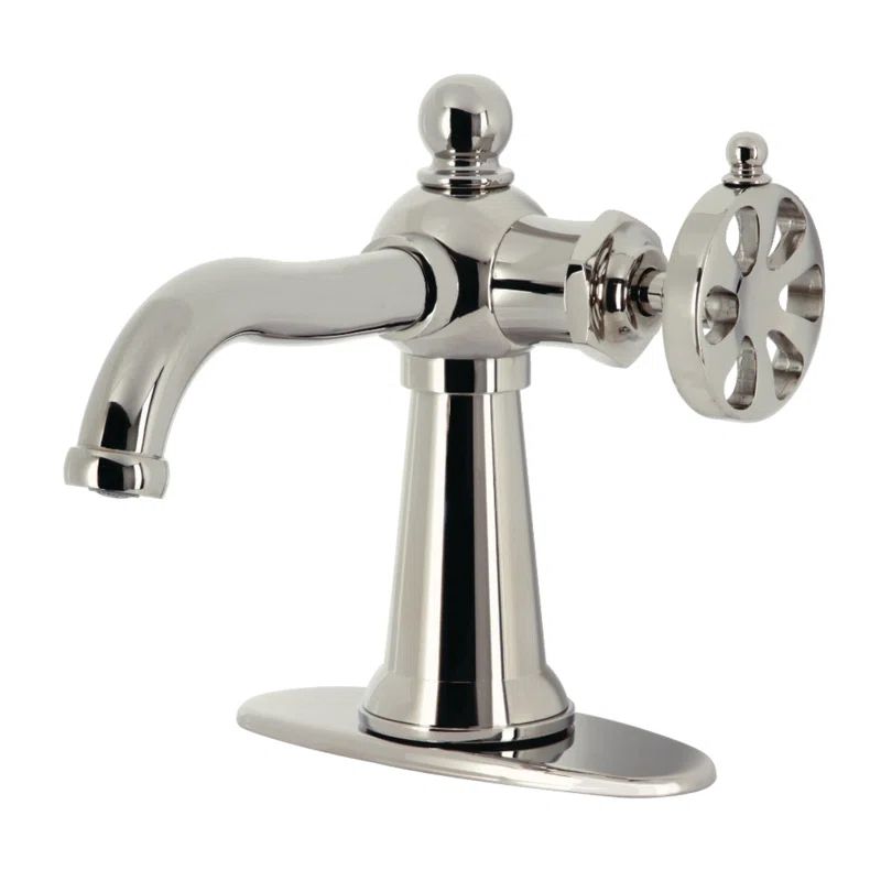 Belknap Polished Nickel Single-Hole Traditional Bathroom Faucet