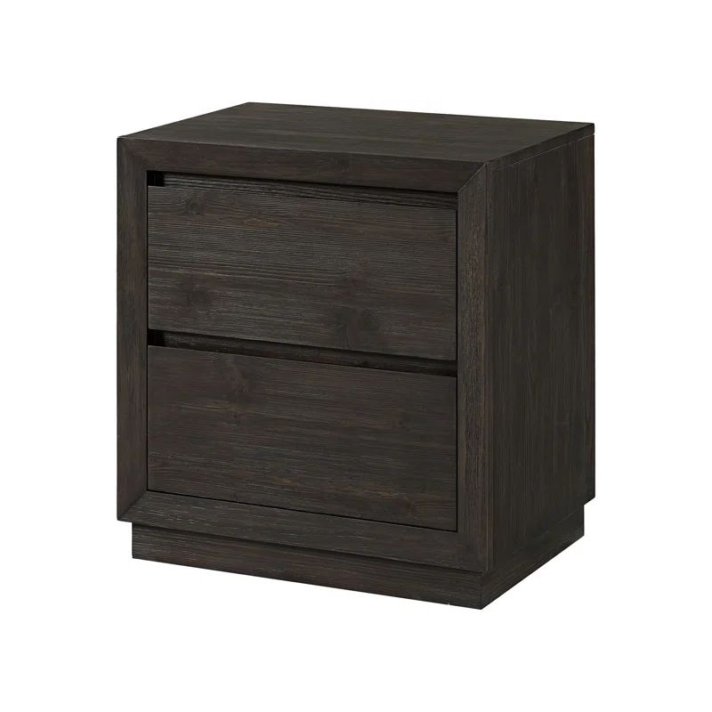 Cocoa Pine 2-Drawer Modern Nightstand