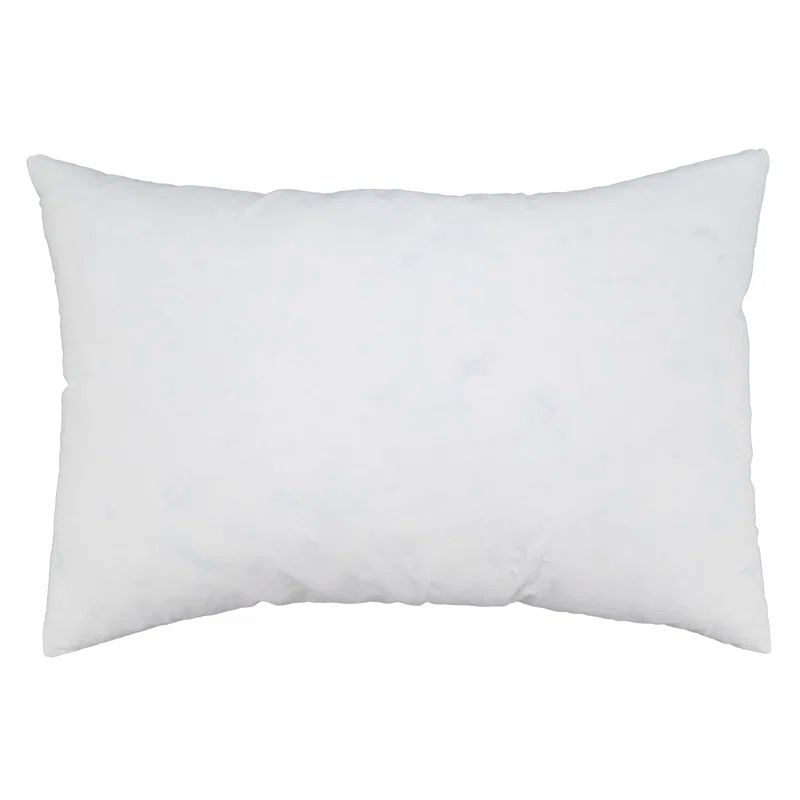 White Cotton Down Feather Pillow Insert 14" x 23"