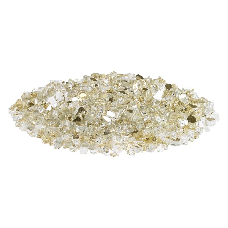 Gold Reflective Fire Pit Glass, 1/4" 10 lbs