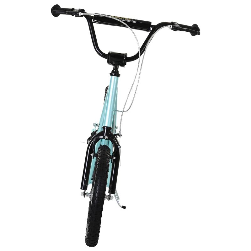 Youth Blue Steel Kick Scooter with Adjustable Handlebar