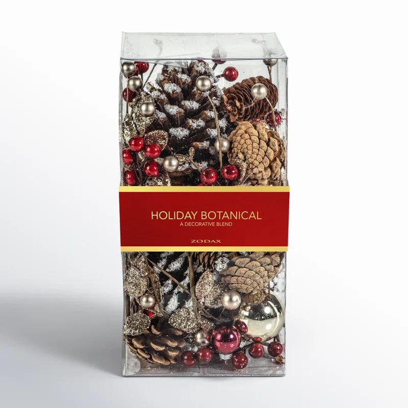 Red and Brown Holiday Botanical Vase and Bowl Fillers