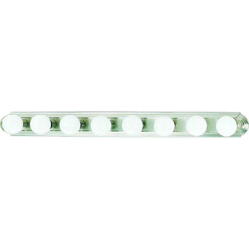 Polished Brass 48" Dimmable 8-Light Bath Bar