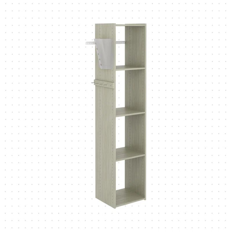 Easy Track 72" White and Weathered Grey 5-Shelf Utility Closet Kit