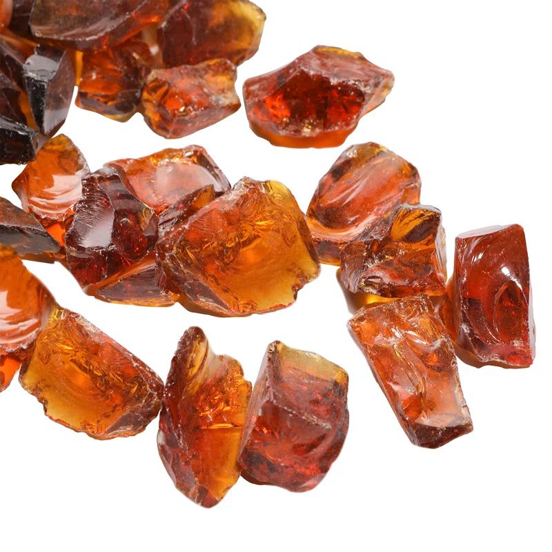 Agate Red 10 lb Fire Glass for Outdoor Fire Pit