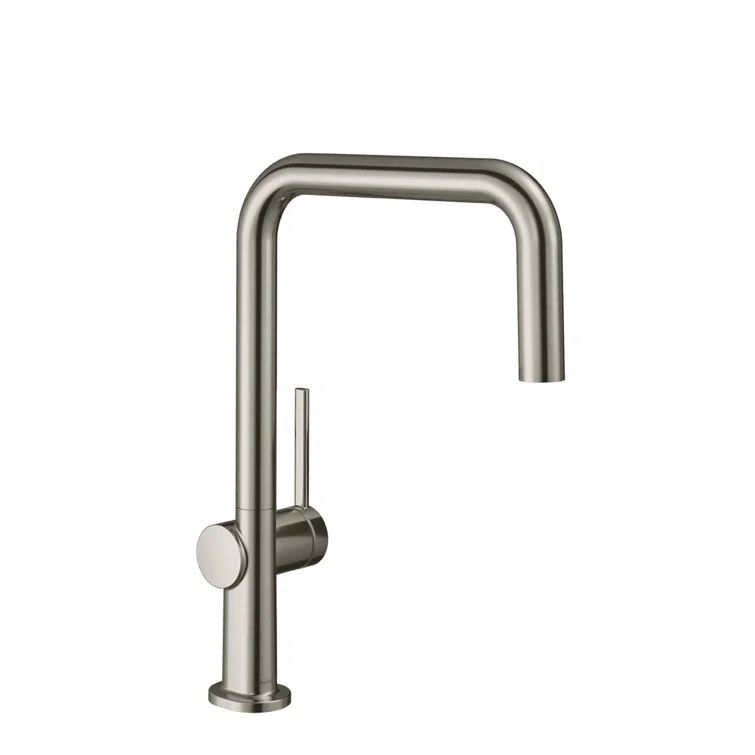 Stainless Steel Transitional Kitchen Faucet with Pull-out Spray