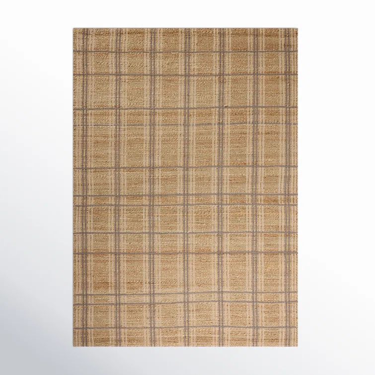 Natural Stone Handwoven Wool and Cotton Area Rug, 3'-6" x 5'-6"