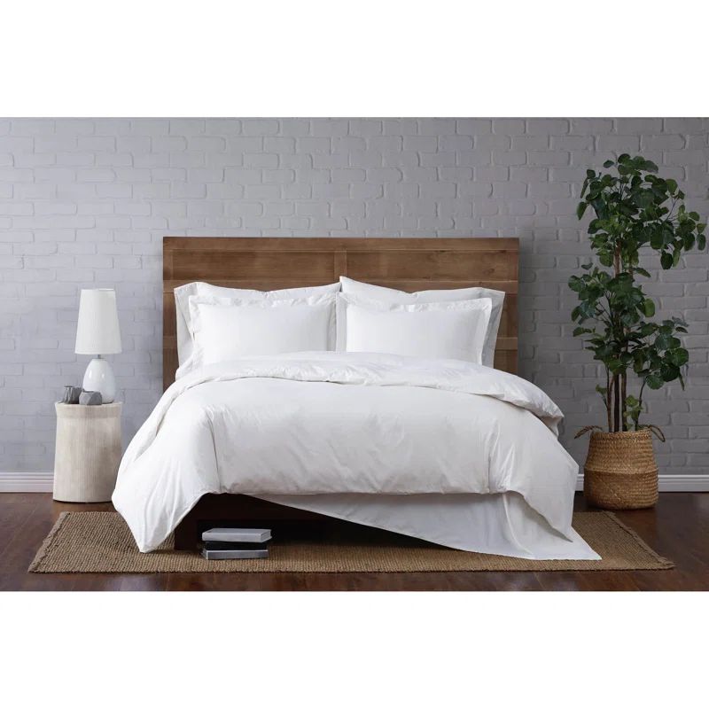 White Twin XL Cotton Bedspread Cover Set with Sham